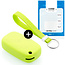 Capa para chave do carro compatível com Smart - Capa Protetora de Chave Remota de Silicone - Tampa Remota FOB - Verde lima