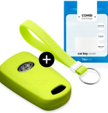 TBU car TBU car Car key cover compatible with Kia - Silicone Protective Remote Key Shell - FOB Case Cover - Lime green