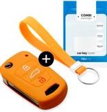 TBU car TBU car Car key cover compatible with Kia - Silicone Protective Remote Key Shell - FOB Case Cover - Orange