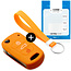 Capa para chave do carro compatível com Kia - Capa Protetora de Chave Remota de Silicone - Tampa Remota FOB - Laranja