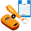Capa para chave do carro compatível com Kia - Capa Protetora de Chave Remota de Silicone - Tampa Remota FOB - Laranja