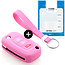 Capa para chave do carro compatível com Smart - Capa Protetora de Chave Remota de Silicone - Tampa Remota FOB - Rosa