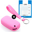 Capa para chave do carro compatível com Smart - Capa Protetora de Chave Remota de Silicone - Tampa Remota FOB - Rosa
