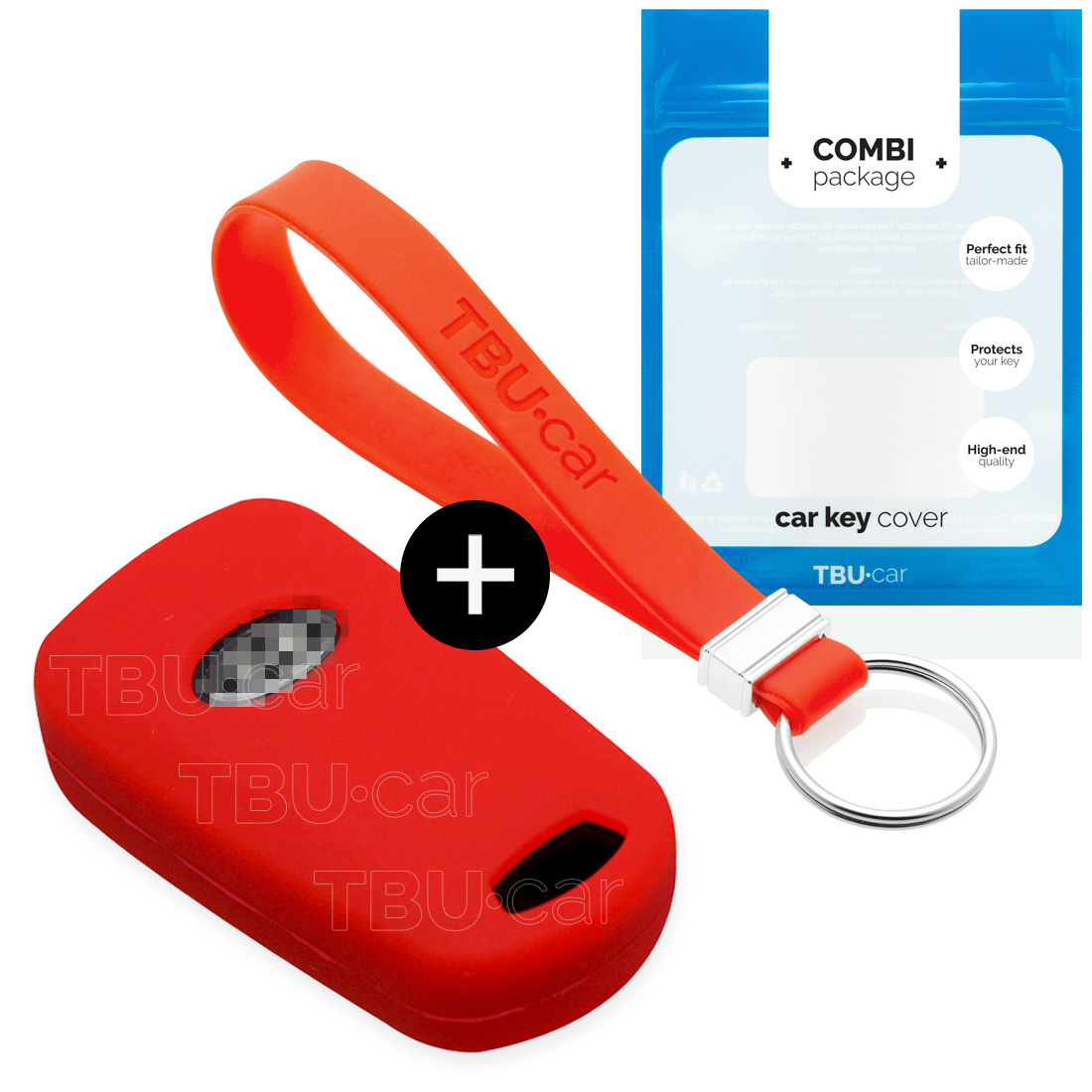 TBU car TBU car Car key cover compatible with Kia - Silicone Protective Remote Key Shell - FOB Case Cover - Red