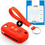 Capa para chave do carro compatível com Smart - Capa Protetora de Chave Remota de Silicone - Tampa Remota FOB - Vermelho