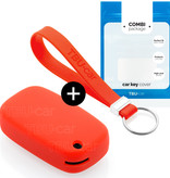 TBU car TBU car Car key cover compatible with Smart - Silicone Protective Remote Key Shell - FOB Case Cover - Red