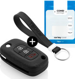 TBU car TBU car Car key cover compatible with Smart - Silicone Protective Remote Key Shell - FOB Case Cover - Black