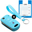 Capa para chave do carro compatível com Kia - Capa Protetora de Chave Remota de Silicone - Tampa Remota FOB - Azul claro