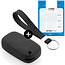 Capa para chave do carro compatível com Smart - Capa Protetora de Chave Remota de Silicone - Tampa Remota FOB - Preto