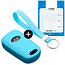 Capa para chave do carro compatível com Kia - Capa Protetora de Chave Remota de Silicone - Tampa Remota FOB - Azul claro