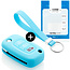 Capa para chave do carro compatível com Smart - Capa Protetora de Chave Remota de Silicone - Tampa Remota FOB - Azul claro