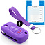 Capa para chave do carro compatível com Smart - Capa Protetora de Chave Remota de Silicone - Tampa Remota FOB - Roxo