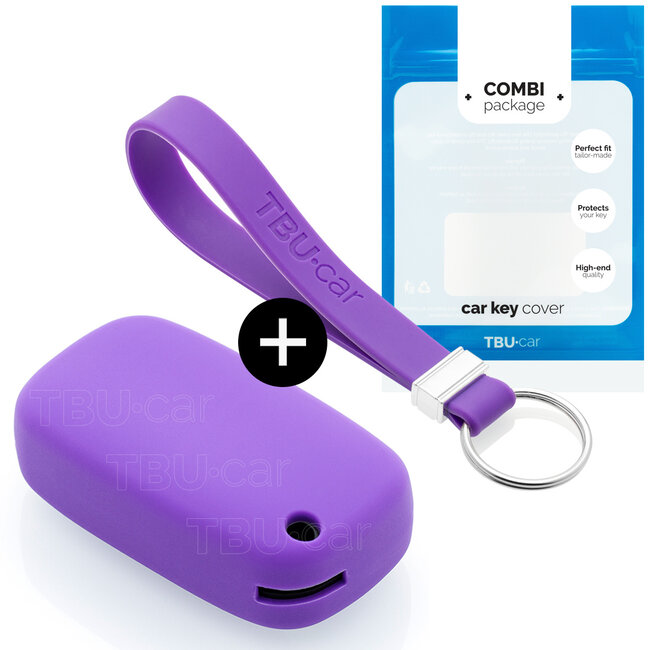 Funda Carcasa llave compatible con Smart - Funda de Silicona - Cover de Llave Coche - Violeta
