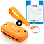 Capa para chave do carro compatível com Smart - Capa Protetora de Chave Remota de Silicone - Tampa Remota FOB - Laranja