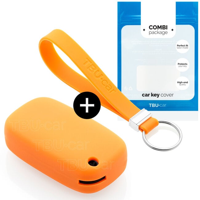 Sleutel cover compatibel met Smart - Silicone sleutelhoesje - beschermhoesje autosleutel - Oranje