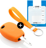 TBU car TBU car Funda Carcasa llave compatible con Smart - Funda de Silicona - Cover de Llave Coche - Naranja