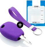 TBU car TBU car Funda Carcasa llave compatible con Smart - Funda de Silicona - Cover de Llave Coche - Violeta