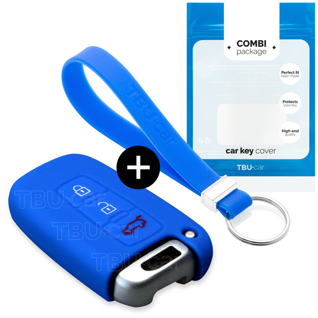 Cover chiavi auto compatibile con Kia - Copertura protettiva - Custodia Protettiva in Silicone - Blu