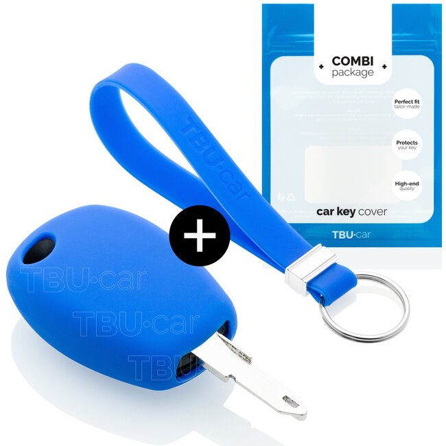 Funda Carcasa llave compatible con Smart - Funda de Silicona - Cover de Llave Coche - Azul