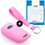 Capa para chave do carro compatível com Kia - Capa Protetora de Chave Remota de Silicone - Tampa Remota FOB - Rosa