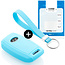 Capa para chave do carro compatível com Kia - Capa Protetora de Chave Remota de Silicone - Tampa Remota FOB - Azul claro