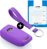 TBU car Kia Capa Silicone Chave do carro - Capa protetora - Tampa remota FOB - Roxo