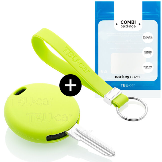 Capa para chave do carro compatível com Smart - Capa Protetora de Chave Remota de Silicone - Tampa Remota FOB - Verde lima