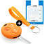 Capa para chave do carro compatível com Smart - Capa Protetora de Chave Remota de Silicone - Tampa Remota FOB - Laranja