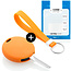 Capa para chave do carro compatível com Smart - Capa Protetora de Chave Remota de Silicone - Tampa Remota FOB - Laranja