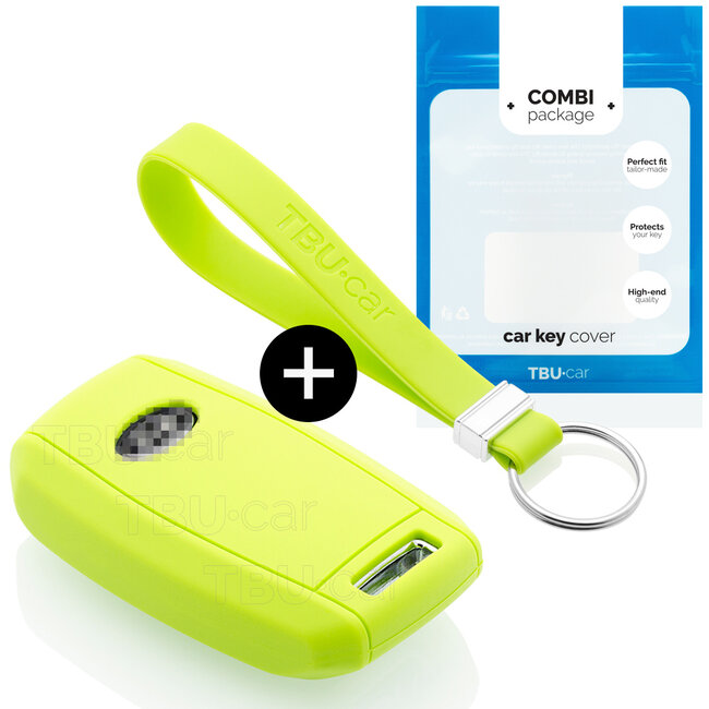 Funda Carcasa llave compatible con Kia - Funda de Silicona - Cover de Llave Coche - Verde lima
