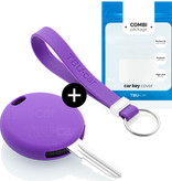 TBU car TBU car Housse de Protection clé compatible avec Smart - Coque Cover Housse étui en Silicone - Violet