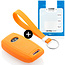 Capa para chave do carro compatível com Kia - Capa Protetora de Chave Remota de Silicone - Tampa Remota FOB - Laranja