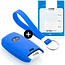 Capa para chave do carro compatível com Kia - Capa Protetora de Chave Remota de Silicone - Tampa Remota FOB - Azul