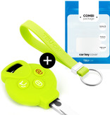 TBU car TBU car Housse de Protection clé compatible avec Smart - Coque Cover Housse étui en Silicone - Citron vert