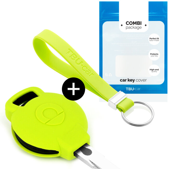 Capa para chave do carro compatível com Smart - Capa Protetora de Chave Remota de Silicone - Tampa Remota FOB - Verde lima