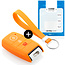 Capa para chave do carro compatível com Kia - Capa Protetora de Chave Remota de Silicone - Tampa Remota FOB - Laranja