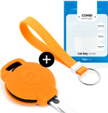 TBU car TBU car Car key cover compatible with Smart - Silicone Protective Remote Key Shell - FOB Case Cover - Orange