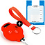 Funda Carcasa llave compatible con Smart - Funda de Silicona - Cover de Llave Coche - Rojo