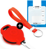 TBU car Smart Capa Silicone Chave do carro - Capa protetora - Tampa remota FOB - Vermelho