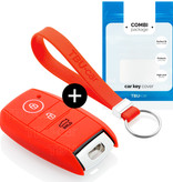 TBU car TBU car Car key cover compatible with Kia - Silicone Protective Remote Key Shell - FOB Case Cover - Red