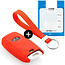Capa para chave do carro compatível com Kia - Capa Protetora de Chave Remota de Silicone - Tampa Remota FOB - Vermelho
