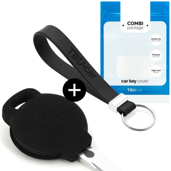 Funda Carcasa llave compatible con Smart - Funda de Silicona - Cover de Llave Coche - Negro