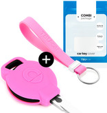 TBU car TBU car Housse de Protection clé compatible avec Smart - Coque Cover Housse étui en Silicone - Rose