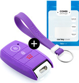 TBU car Kia Capa Silicone Chave do carro - Capa protetora - Tampa remota FOB - Roxo