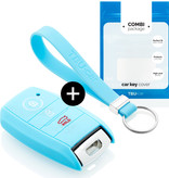 TBU car TBU car Car key cover compatible with Kia - Silicone Protective Remote Key Shell - FOB Case Cover - Light Blue