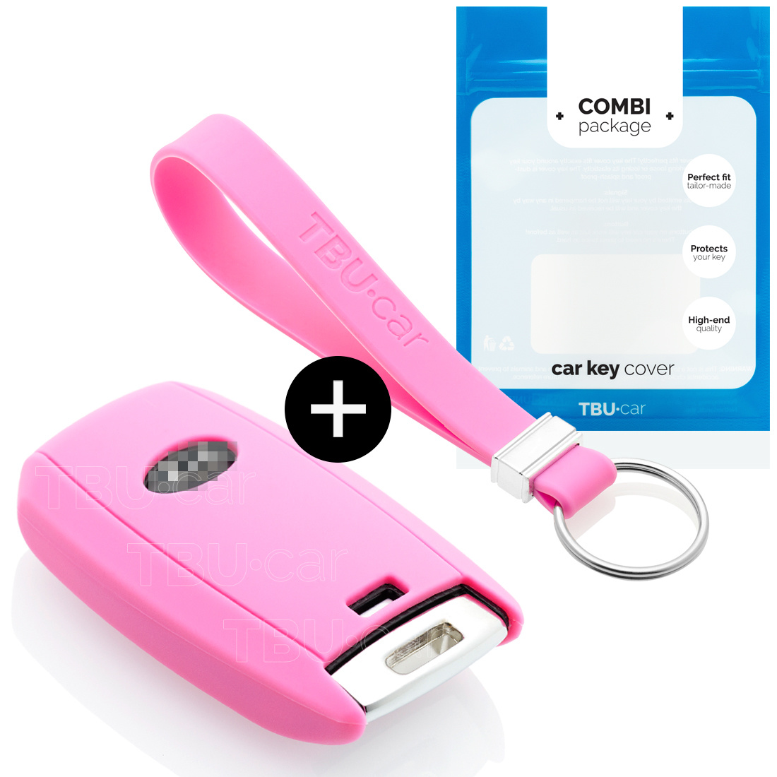 TBU car TBU car Autoschlüssel Hülle kompatibel mit Kia 3 Tasten (Keyless Entry) - Schutzhülle aus Silikon - Auto Schlüsselhülle Cover in Rosa