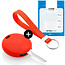 Capa para chave do carro compatível com Smart - Capa Protetora de Chave Remota de Silicone - Tampa Remota FOB - Vermelho