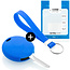 Capa para chave do carro compatível com Smart - Capa Protetora de Chave Remota de Silicone - Tampa Remota FOB - Azul