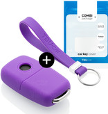 TBU car Skoda Capa Silicone Chave do carro - Capa protetora - Tampa remota FOB - Roxo