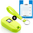 Sleutel cover compatibel met Peugeot - Silicone sleutelhoesje - beschermhoesje autosleutel - Lime groen